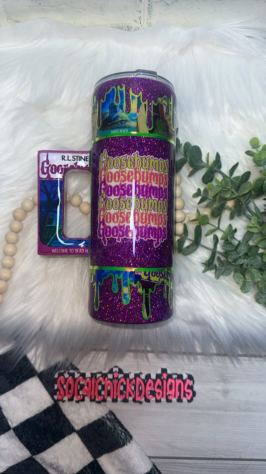 RTS {Goose Bump Book Series Tumbler with Book Handle} 24oz Skinny