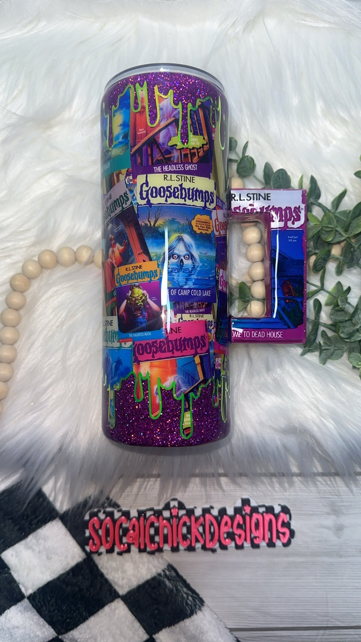 RTS {Goose Bump Book Series Tumbler with Book Handle} 24oz Skinny