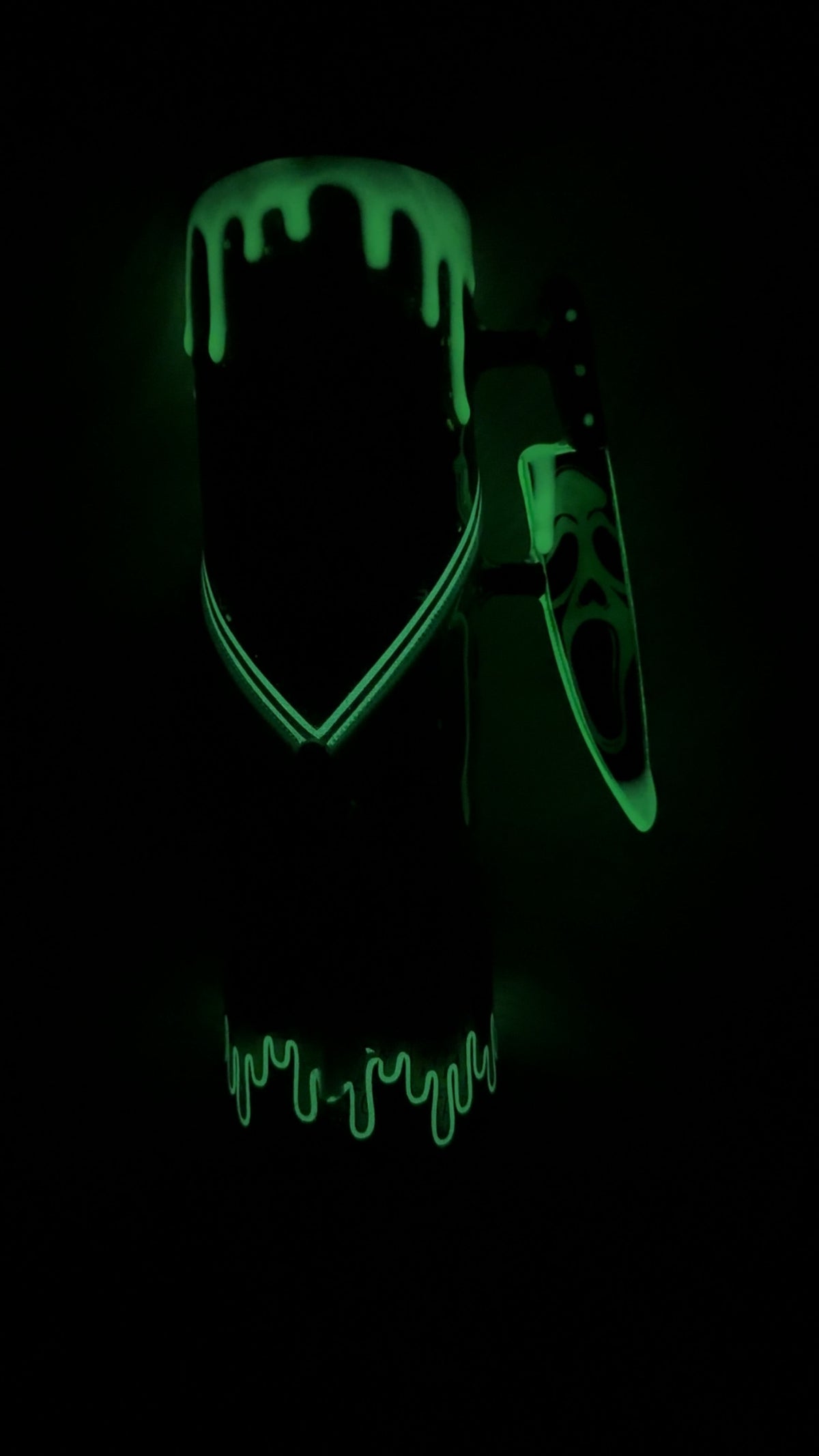 RTS {Stabby Before Coffee, Zipper & Charm, Knife Handle, GLOW Drip & SnowGlobe Bottom} 32oz Skinny