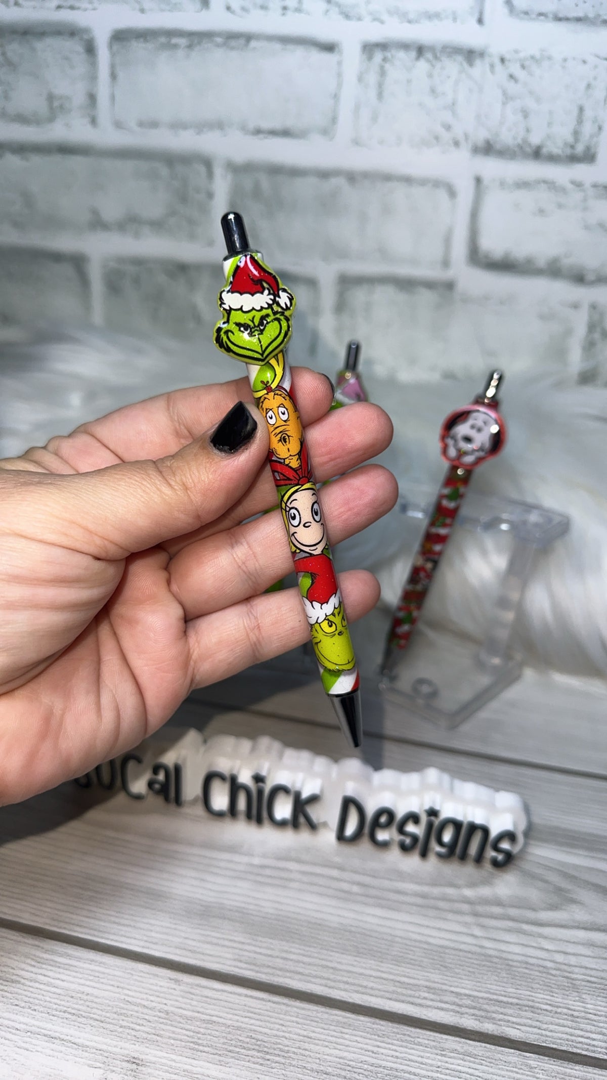 MTO {Christmas Character Pens - w Topper } Select Your Pen