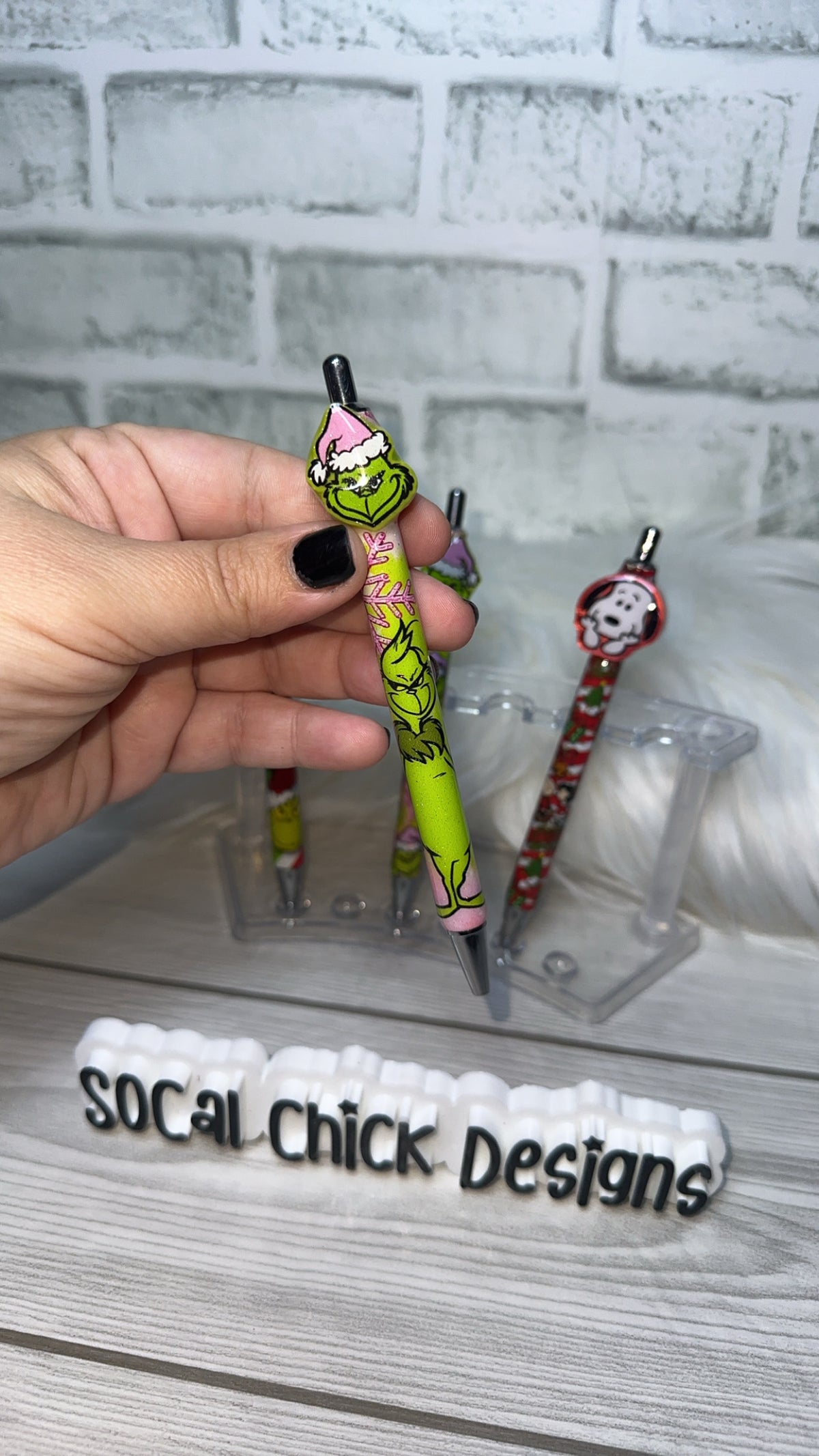 MTO {Christmas Character Pens - w Topper } Select Your Pen