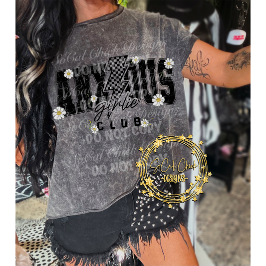 MTO {Anxious Girlie Club - Gray Mineral Wash} Adult Shirt