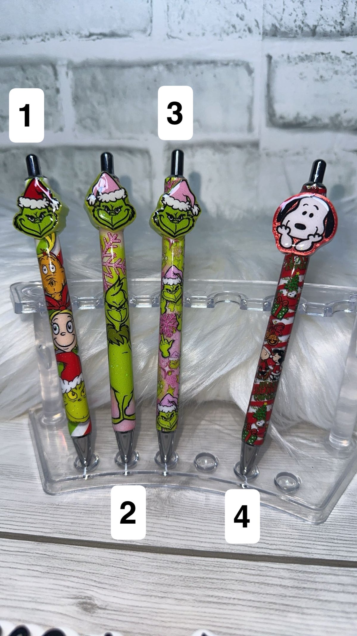 MTO {Christmas Character Pens - w Topper } Select Your Pen
