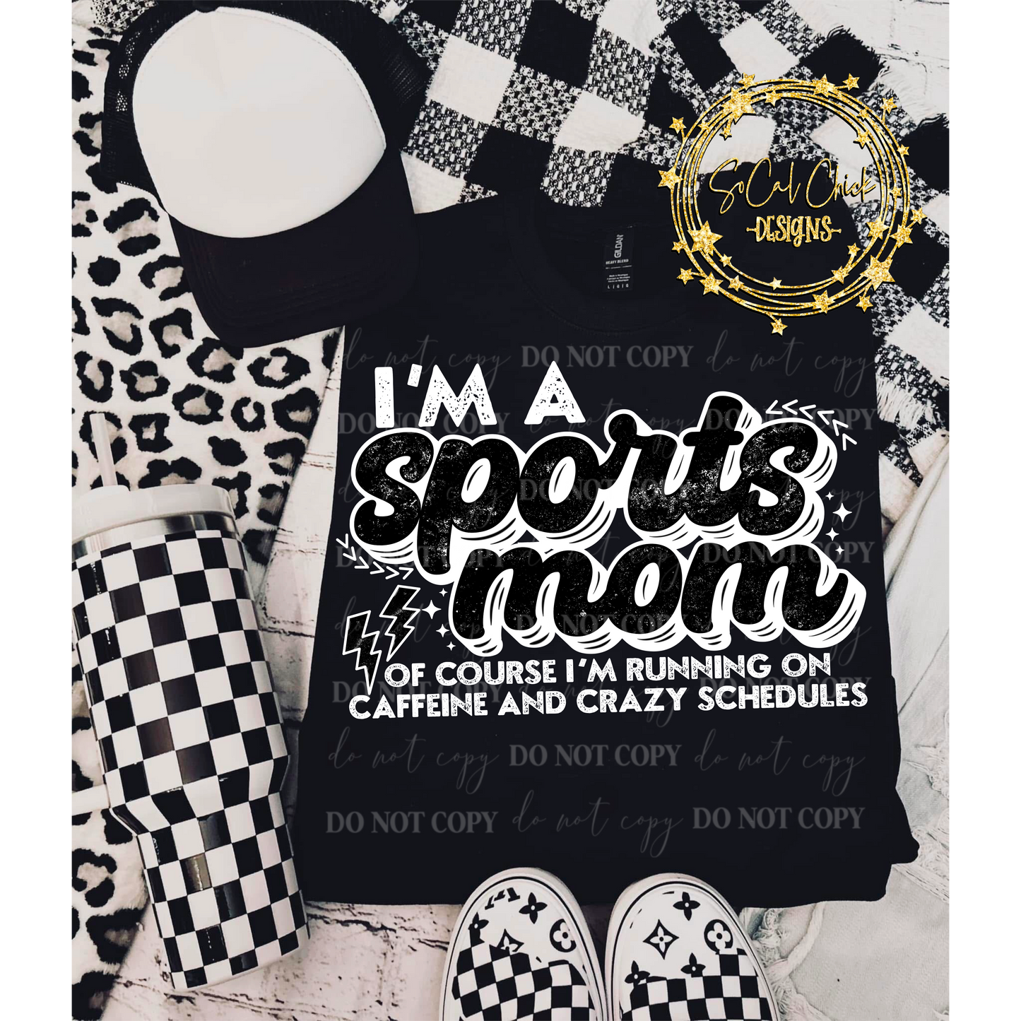 MTO {Sports Mom} Black or White Adult Shirt/Crewneck/Hoodie