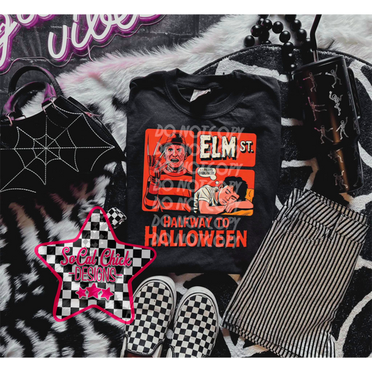 MTO {Halfway 2 Halloween-Fred} White or Black Adult Shirt/Crewneck/Hoodie