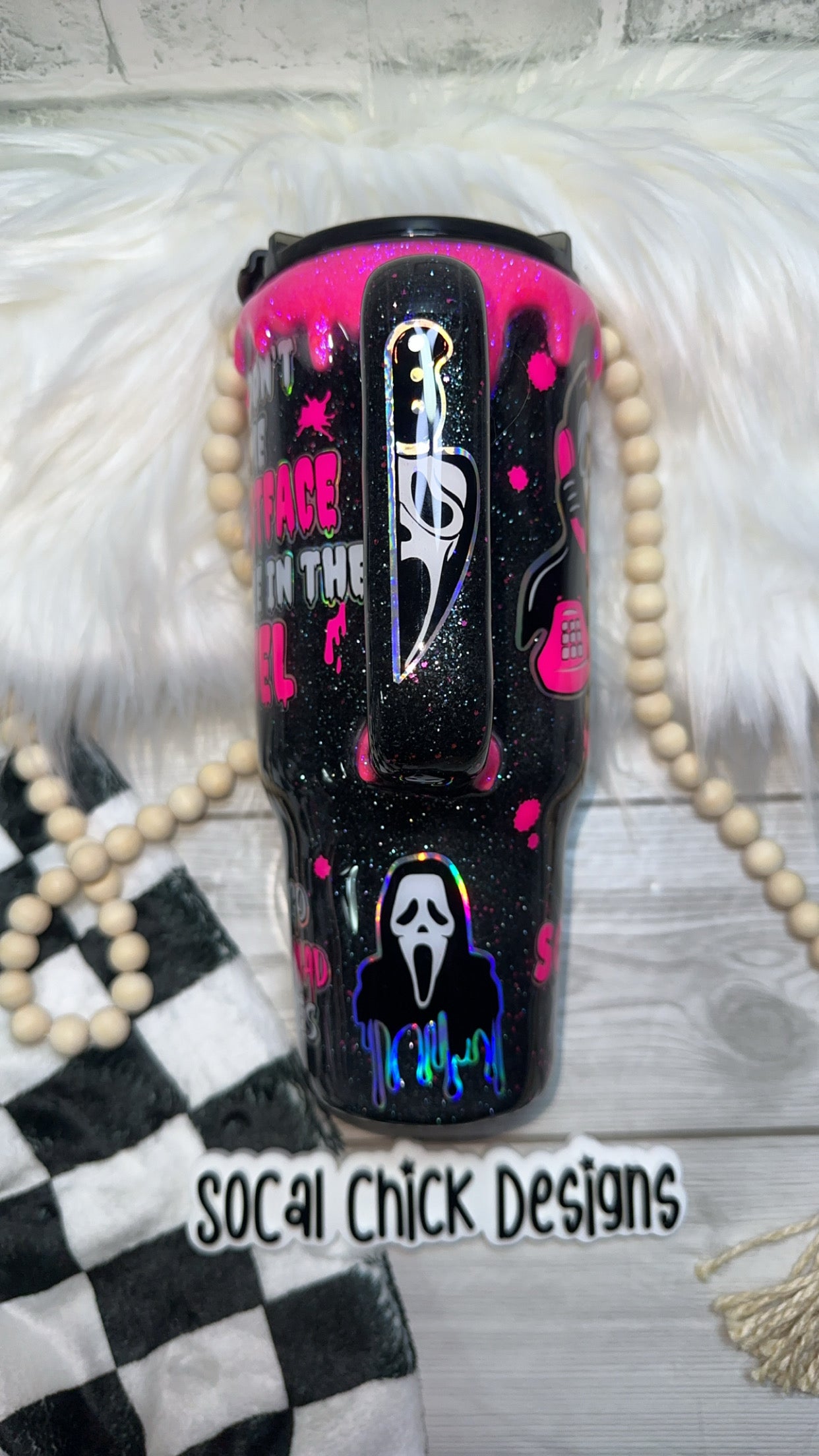 MTO {It's A Scream Baby! - Hot Pink OR Red} 40oz Dupe
