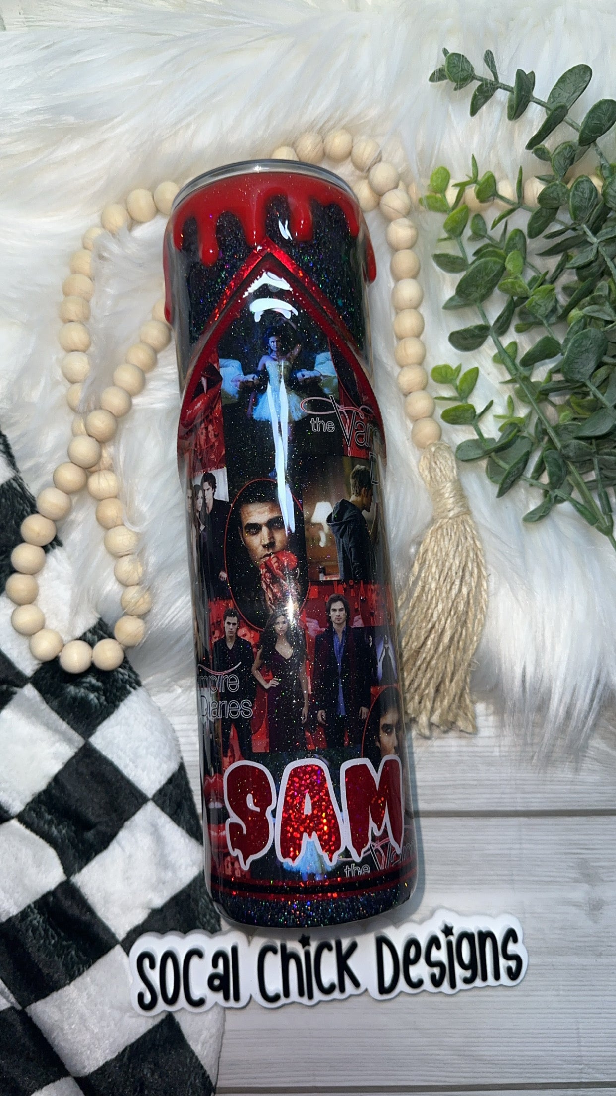 MTO {TVD with Zipper, Charm & Snow Globe Bottom} Select Your Tumbler Style