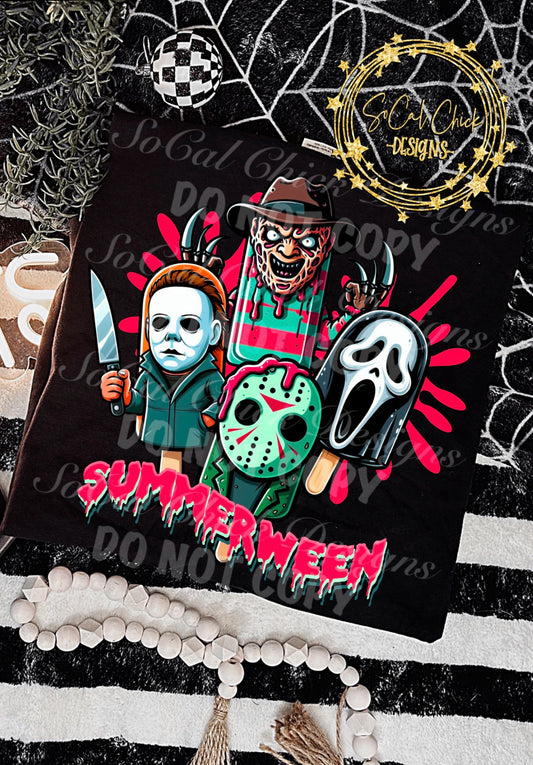 MTO {Summerween Horror Popsicles} White or Black Adult Shirt/Crewneck/Hoodie