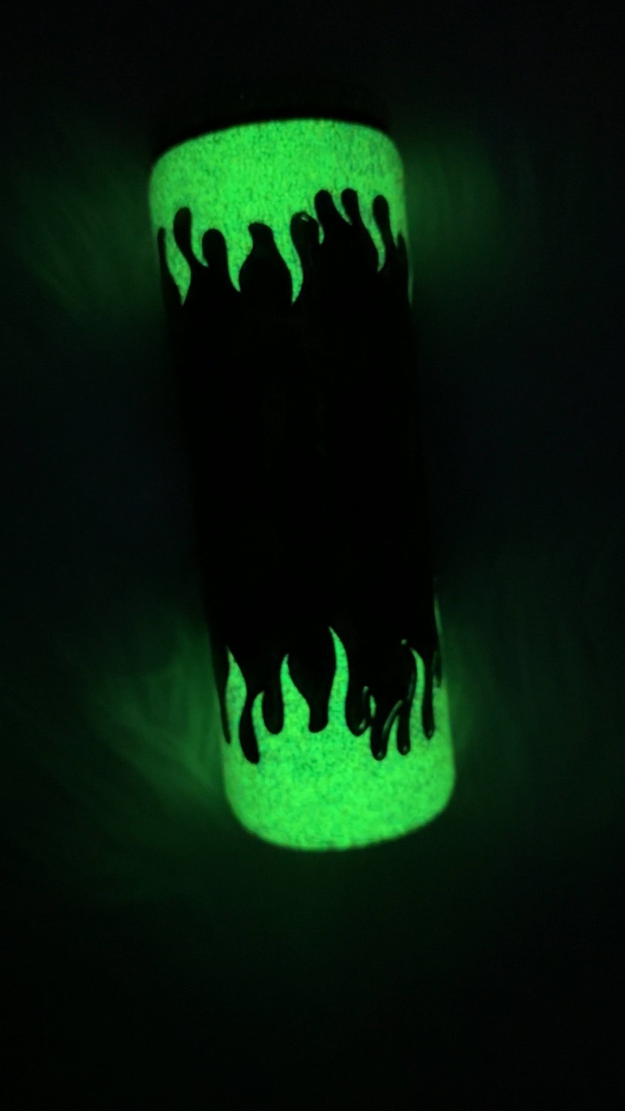 RTS {Stand Back You Fools Glow w Rhinestone Lid} 20oz Skinny Slurp