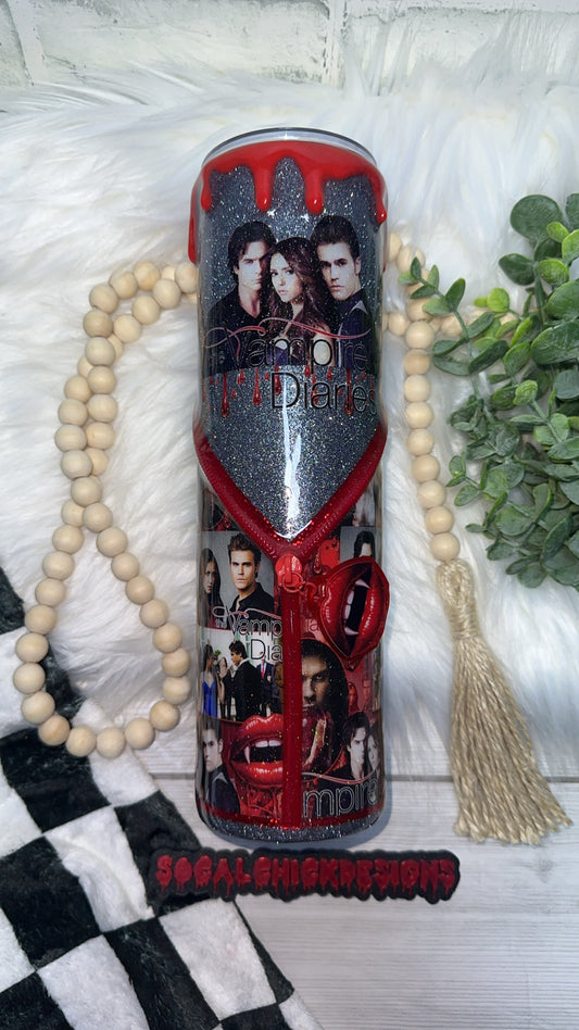 MTO {TVD with Zipper, Charm & Snow Globe Bottom} Select Your Tumbler Style