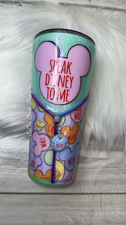 RTS {Magic Speak To Me Zipper & Charm} 32oz Slim