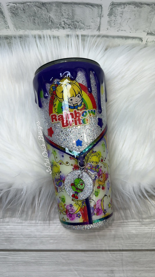 RTS {Rainbow Girl Zipper & Charm} 32oz Slim