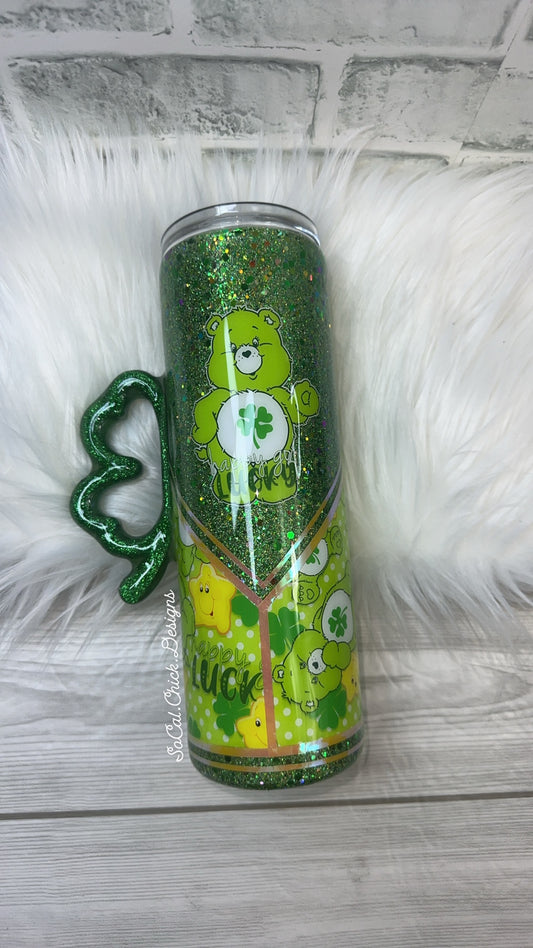 RTS {Lucky Bear w Clover Handle} 30oz Skinny