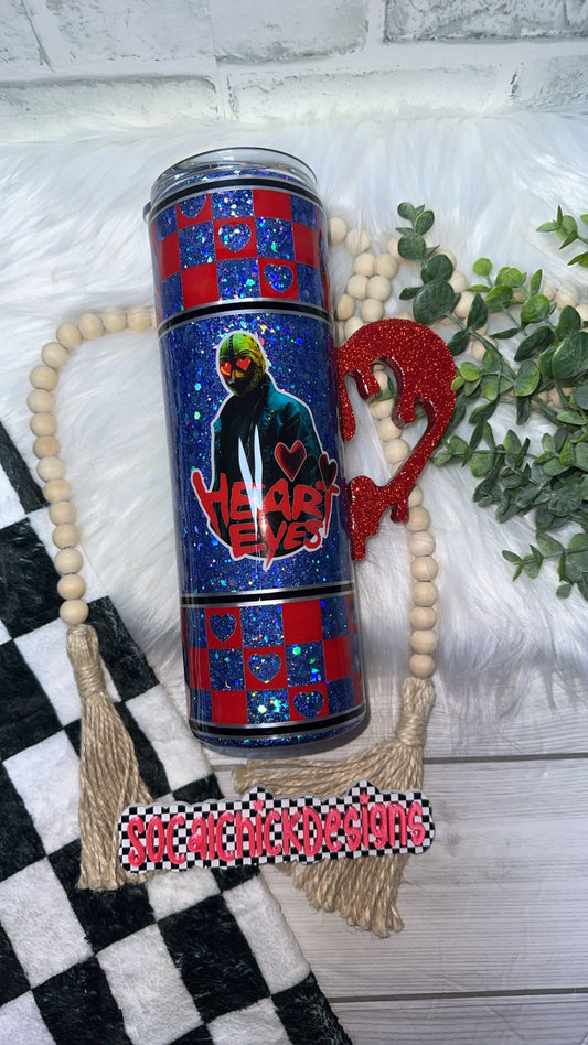 RTS {Heart Eyes - Drippy Heart Handle} 30oz Skinny