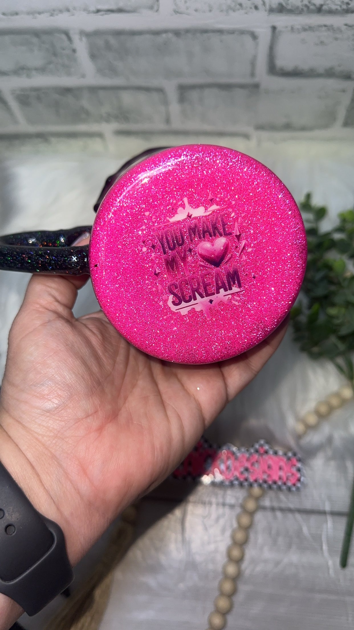 RTS {GF You Make My Heart Scream (Pink) w Heart Handle & Drip} 10oz Mug