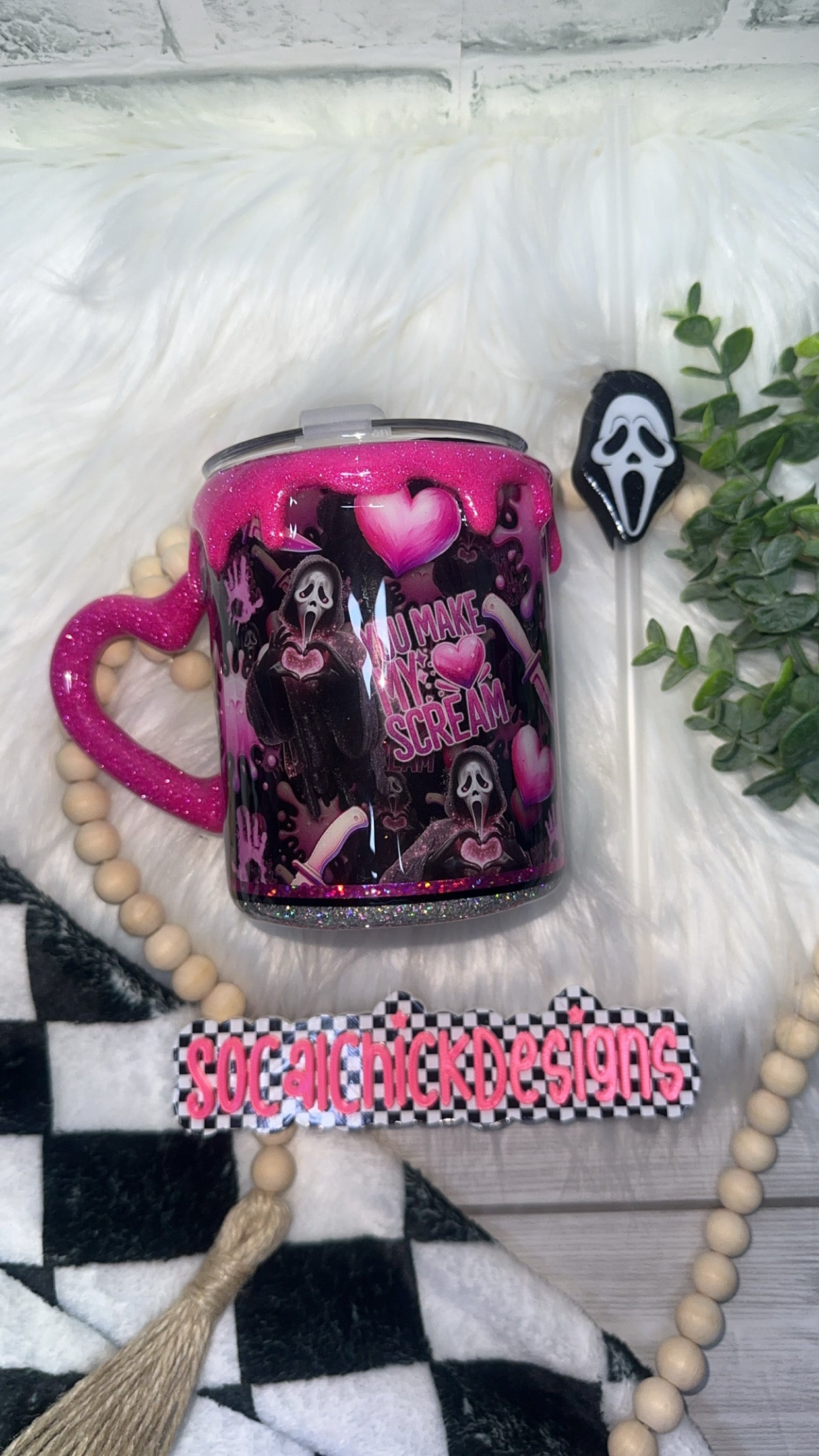 RTS {GF You Make My Heart Scream (Silver) w Heart Handle & Drip} 10oz Mug