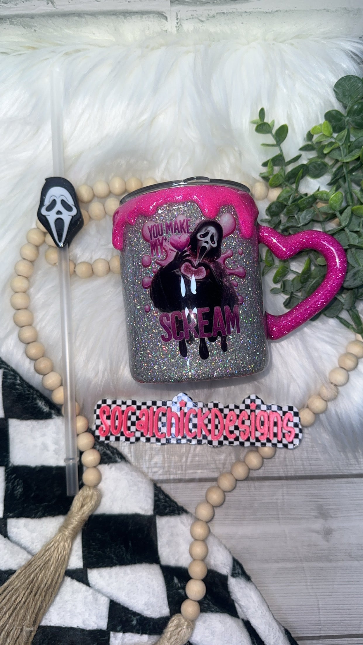 RTS {GF You Make My Heart Scream (Silver) w Heart Handle & Drip} 10oz Mug