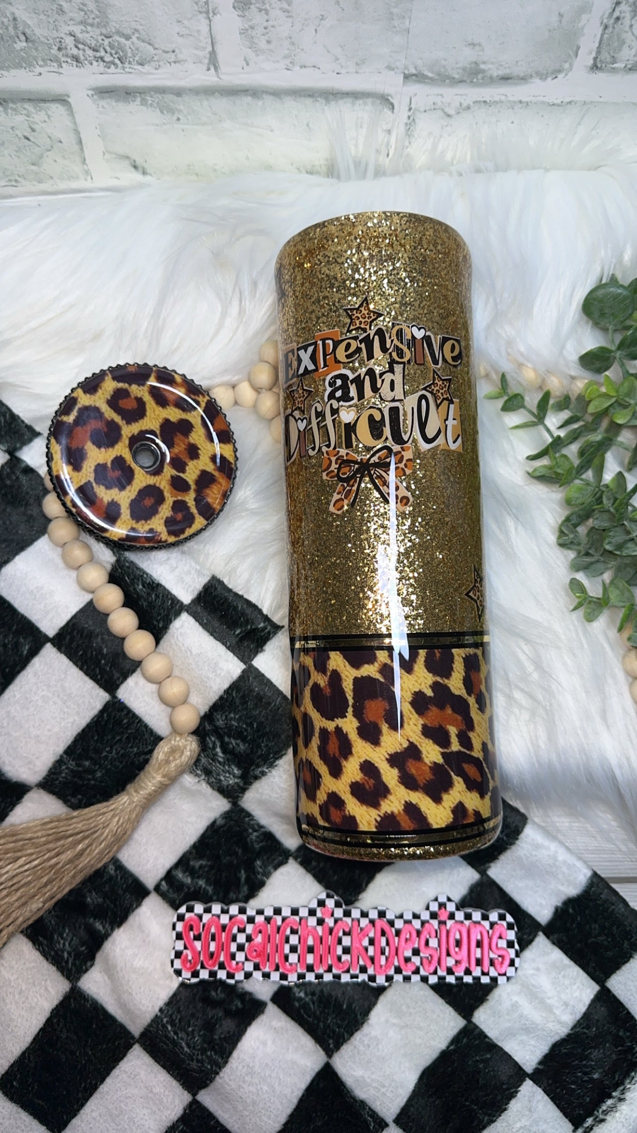 RTS {Expensive & Difficult with Bling Lid} 30oz Skinny Slurp