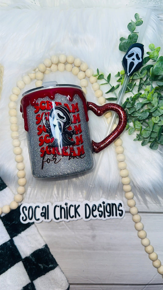 RTS {GF Scream For Me w Heart Handle & Drip} 10oz Mug