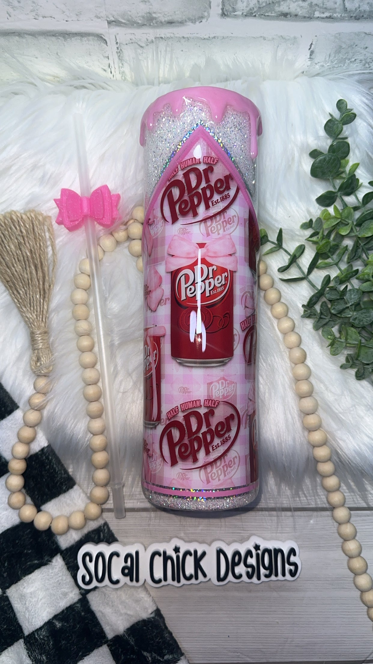 RTS {Half Human Half DP Zipper, Charm, Drip & Snowglobe Bottom} 32oz Skinny