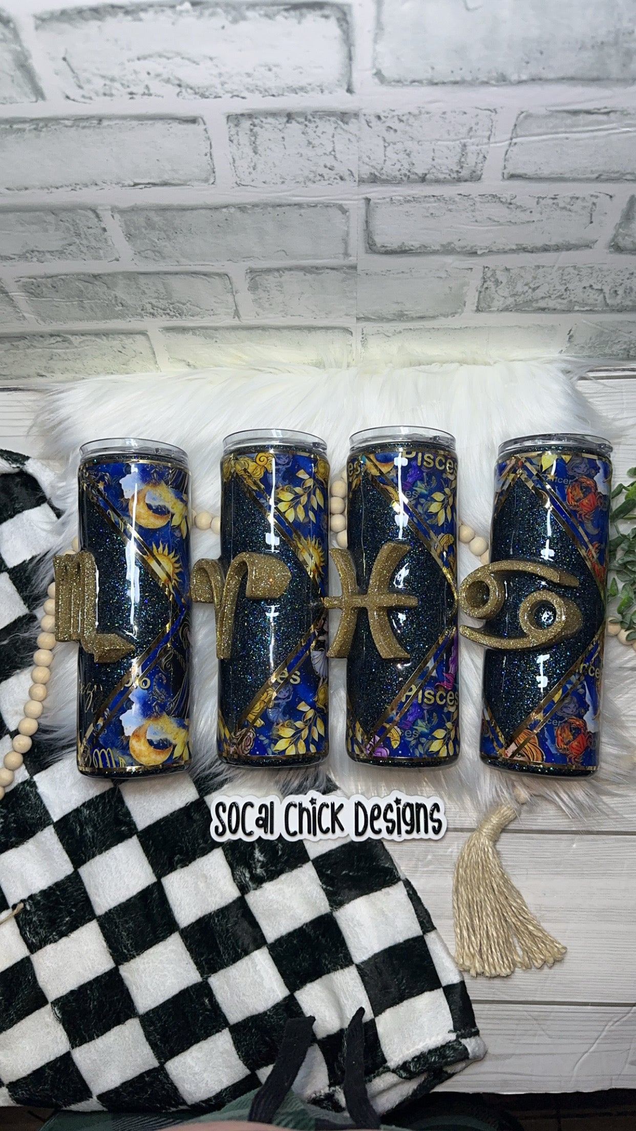 MTO {Choose Your Zodiac w 3D Element} - Select Your Tumbler Style