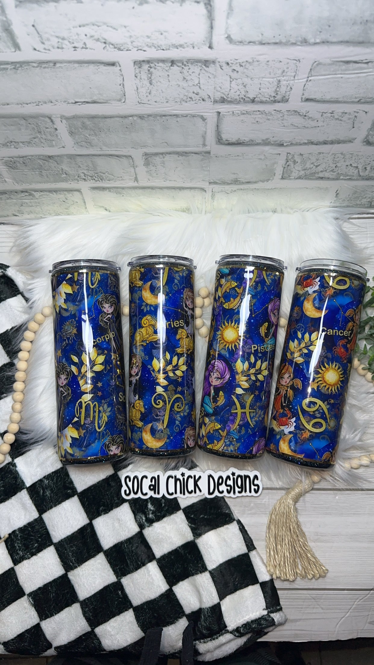 MTO {Choose Your Zodiac w 3D Element} - Select Your Tumbler Style