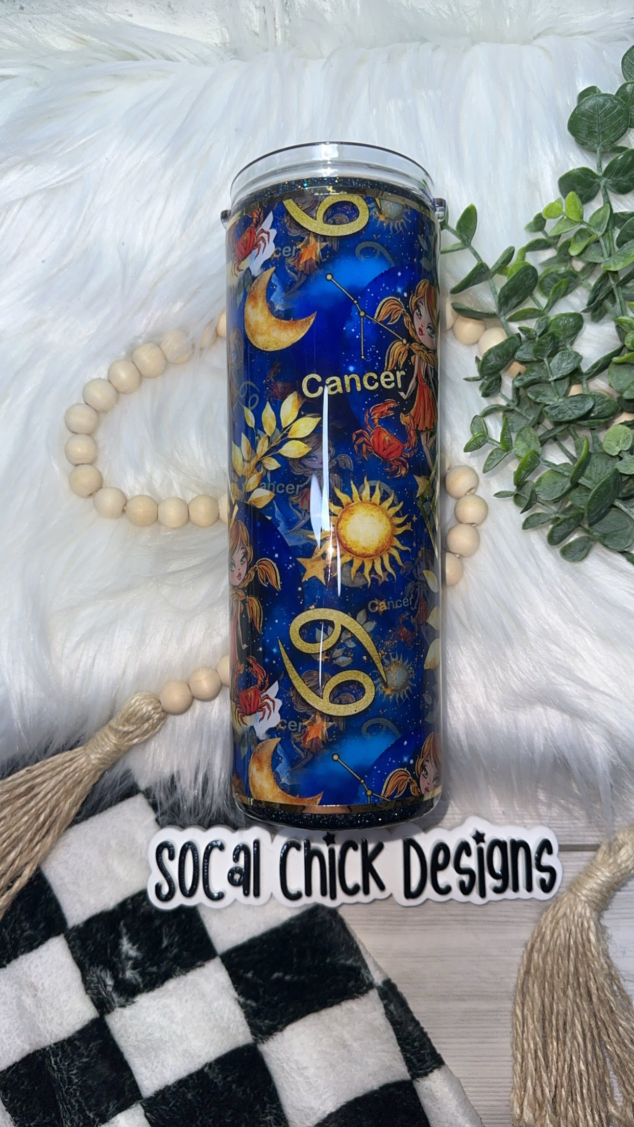 RTS {Zodiac - Cancer with 3D Element} 20oz Skinny