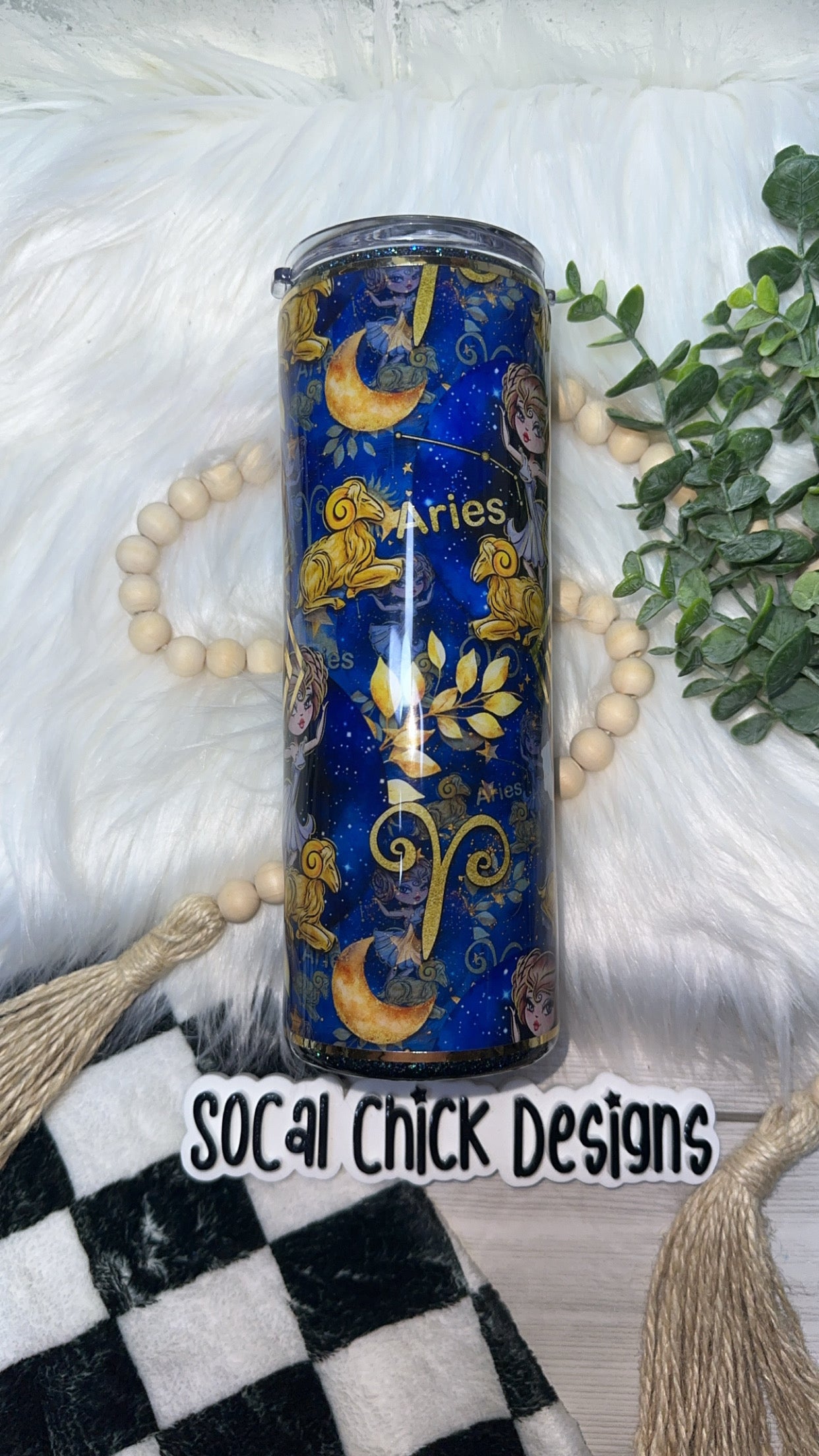 RTS {Zodiac - Aries with 3D Element} 20oz Skinny