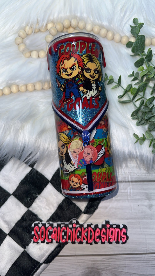 RTS {Couple Goals, Zipper & Charm, Drip & SnowGlobe Bottom} 24oz Skinny