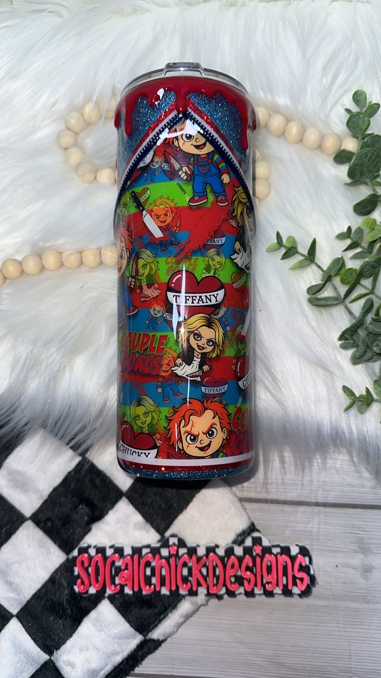 RTS {Couple Goals, Zipper & Charm, Drip & SnowGlobe Bottom} 24oz Skinny
