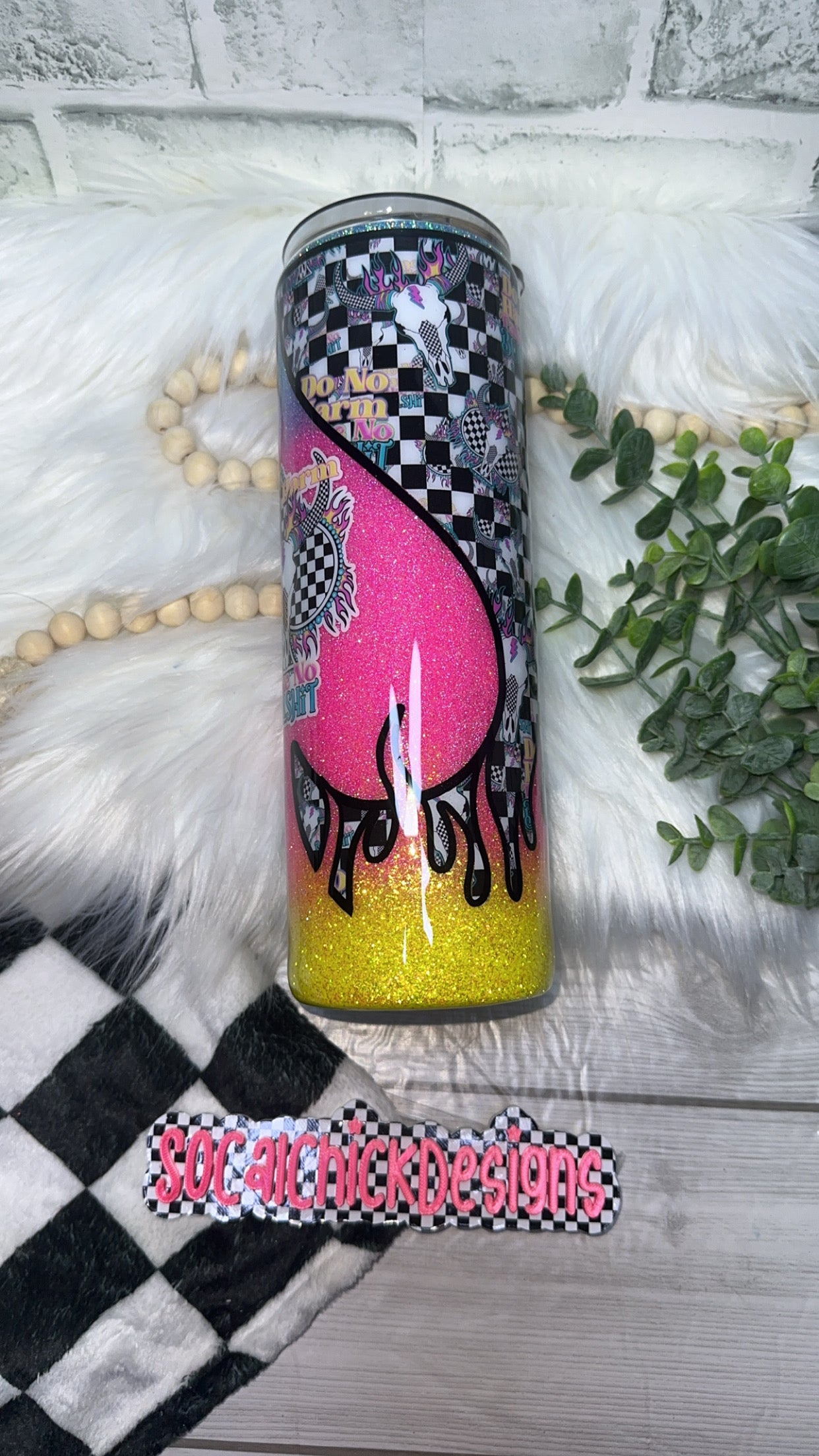 RTS {Do No Harm Take No BS} 30oz Skinny