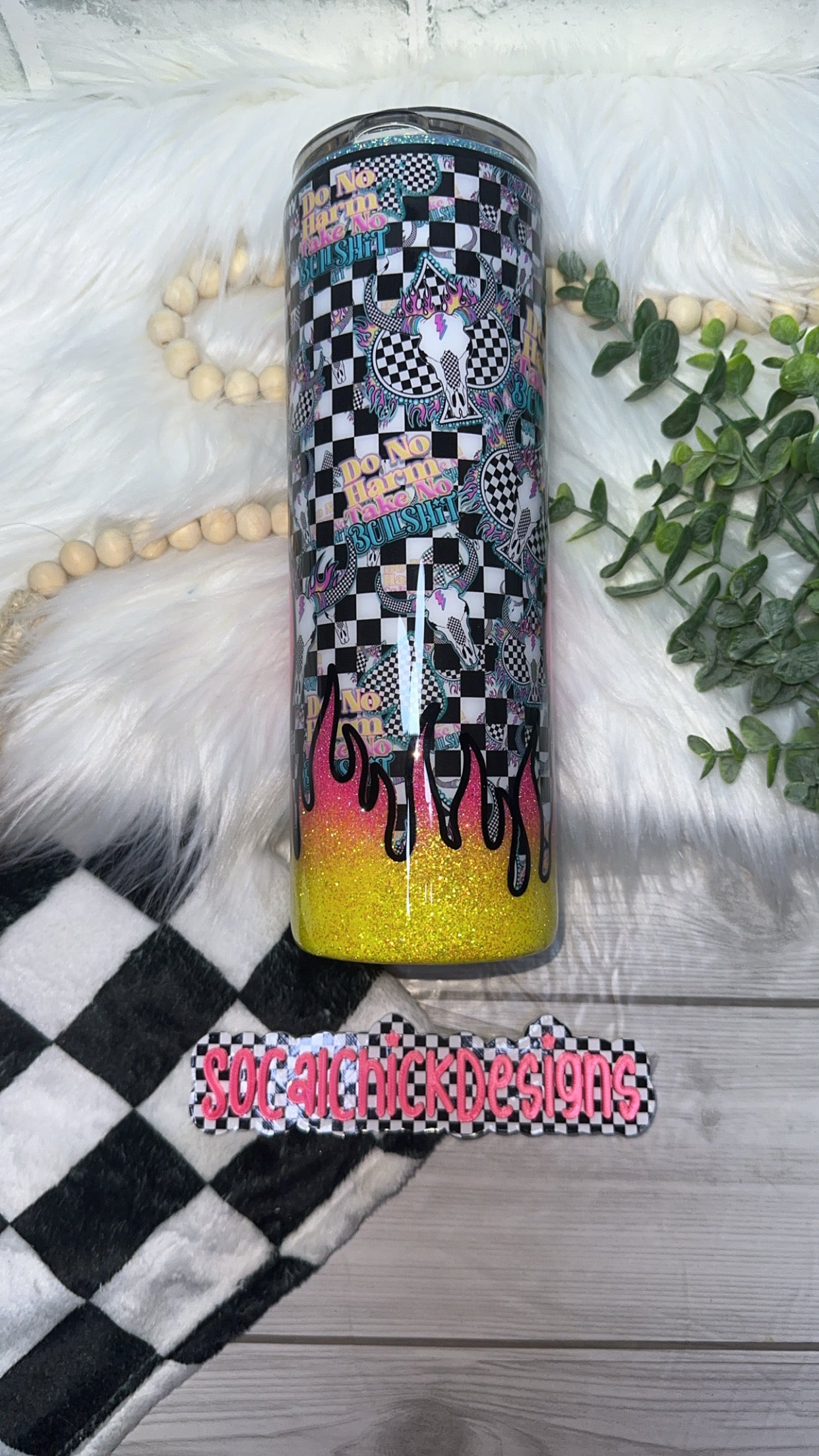 RTS {Do No Harm Take No BS} 30oz Skinny