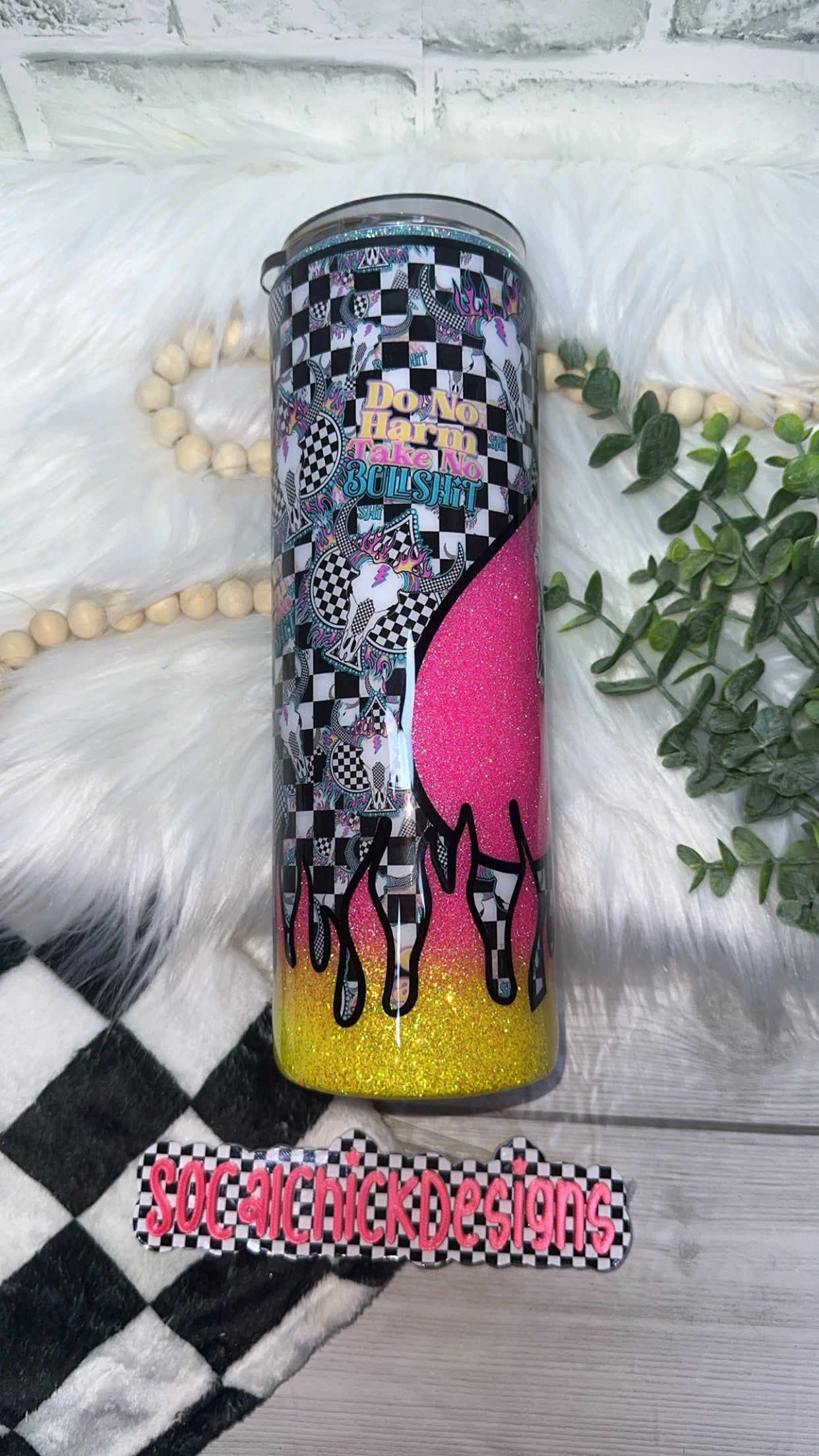 RTS {Do No Harm Take No BS} 30oz Skinny
