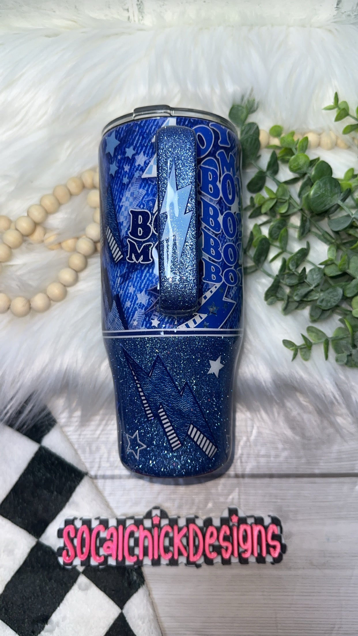 RTS {Boy Mama} 24oz Curve w Handle