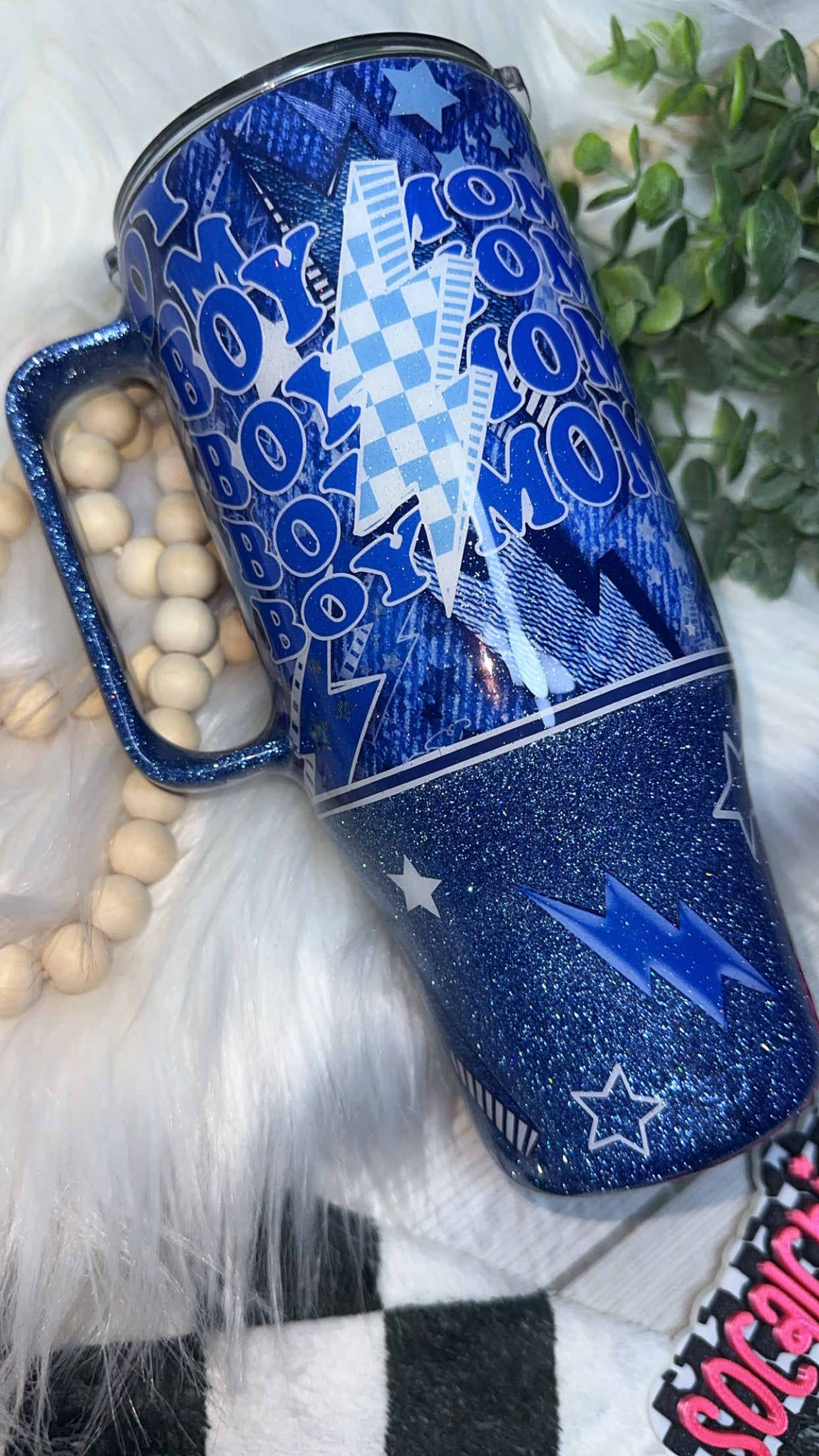RTS {Boy Mama} 24oz Curve w Handle