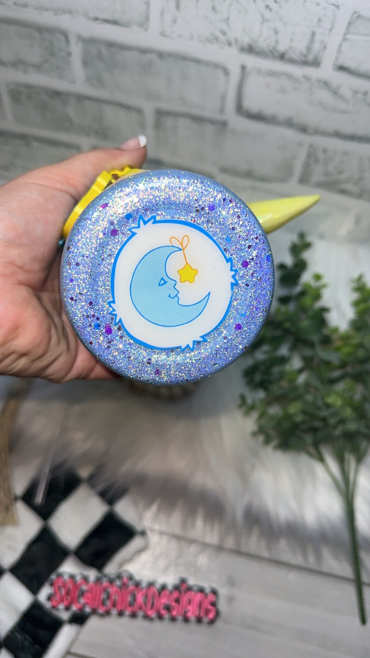 MTO {Bedtime Bear Zipper Tumbler with Charm, Moon Handle & Bling Lid} Select Your Tumbler Style