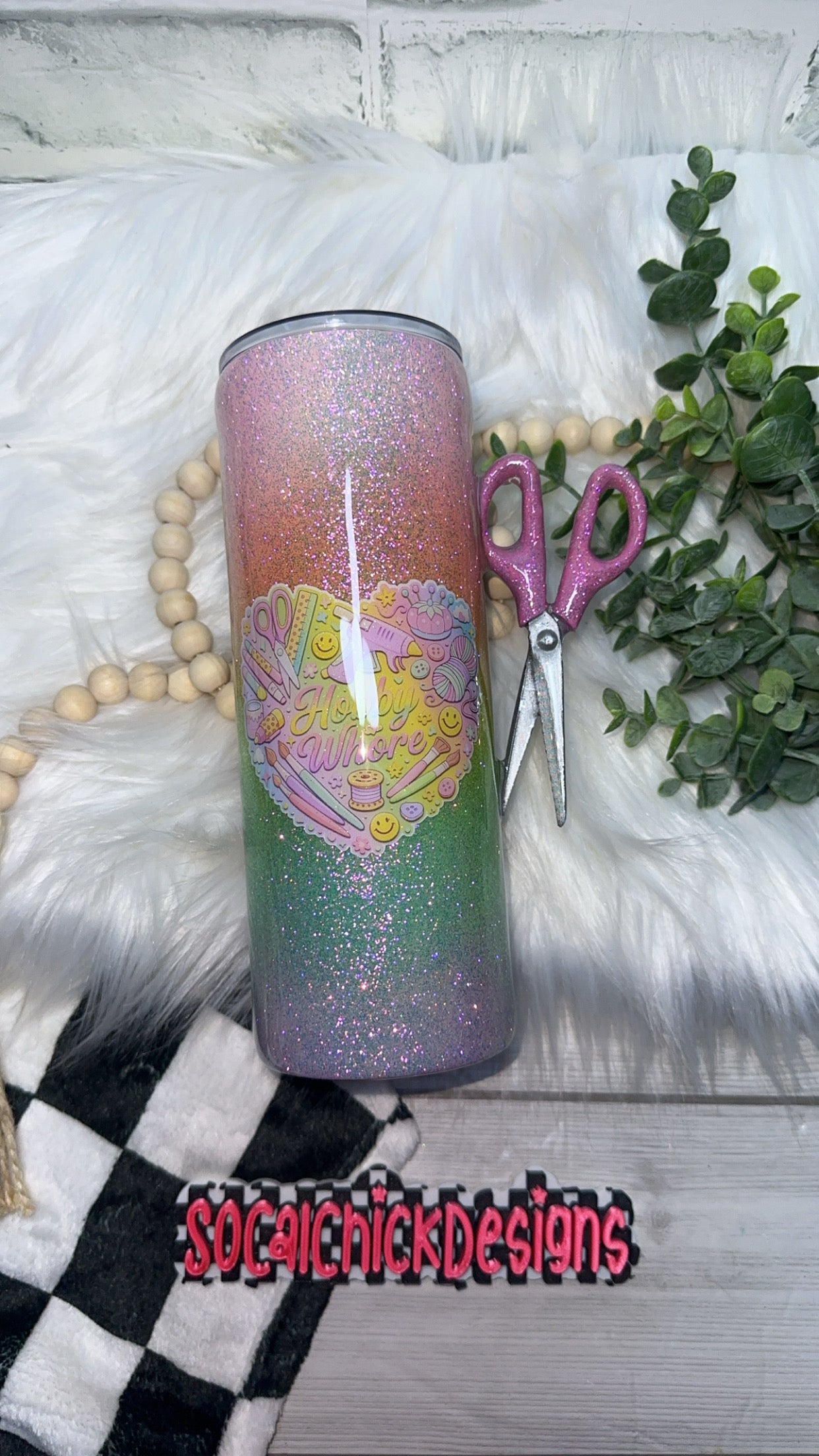 RTS {Hobby Whore with Scissors Element} 24oz Skinny