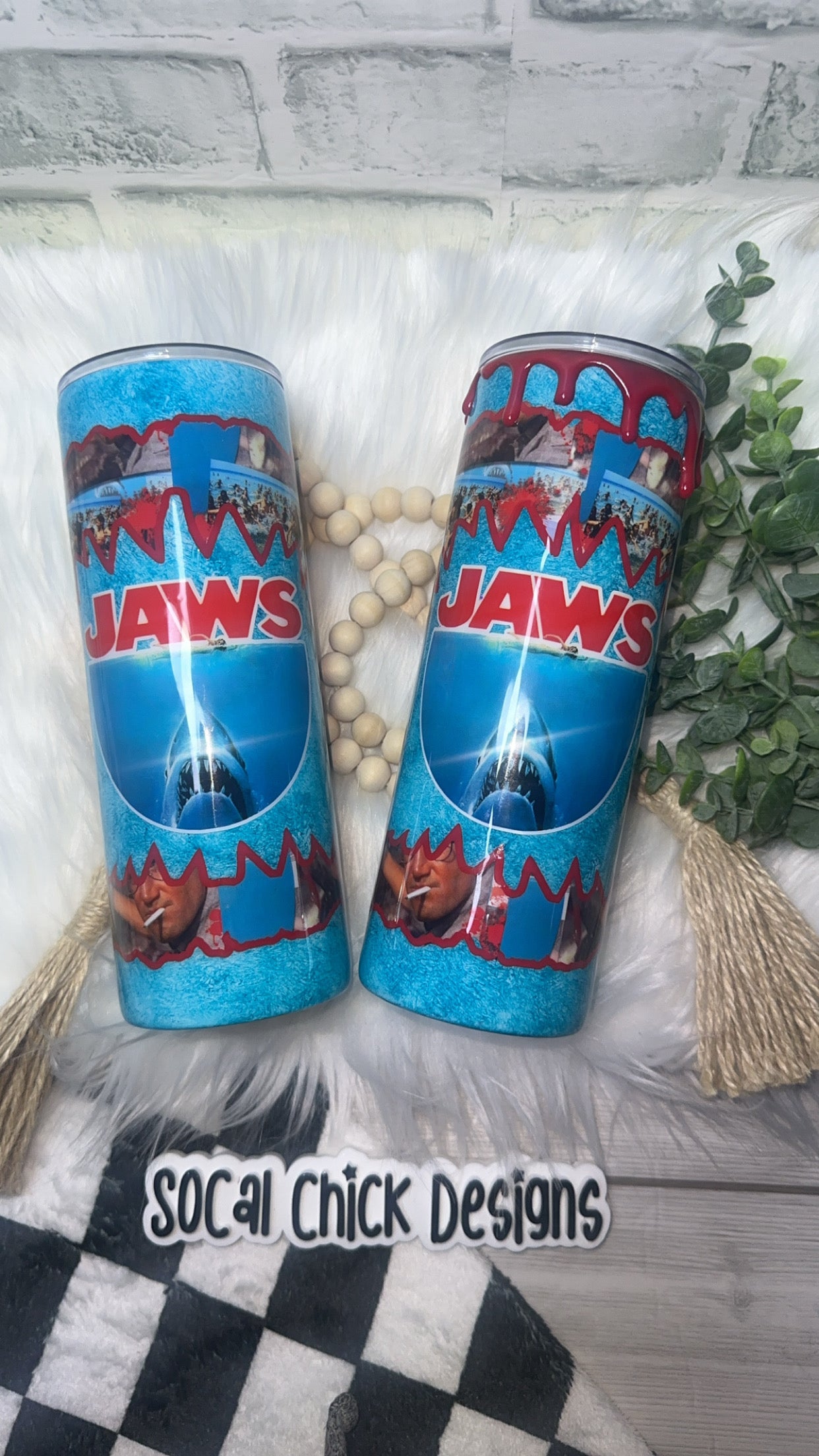 MTO {Jaw s Shark Bite} Select Your Tumbler Style