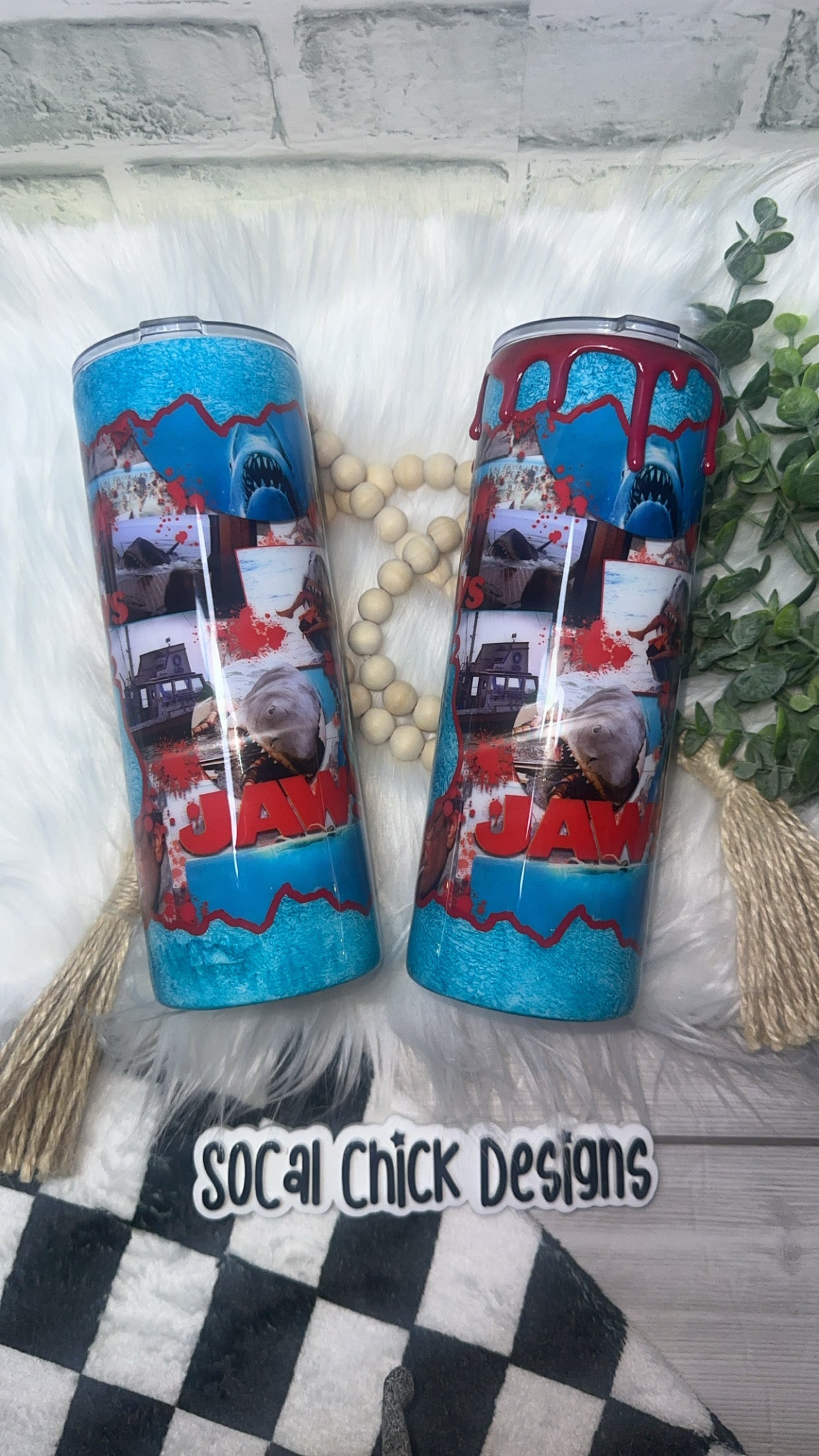 MTO {Jaw s Shark Bite} Select Your Tumbler Style