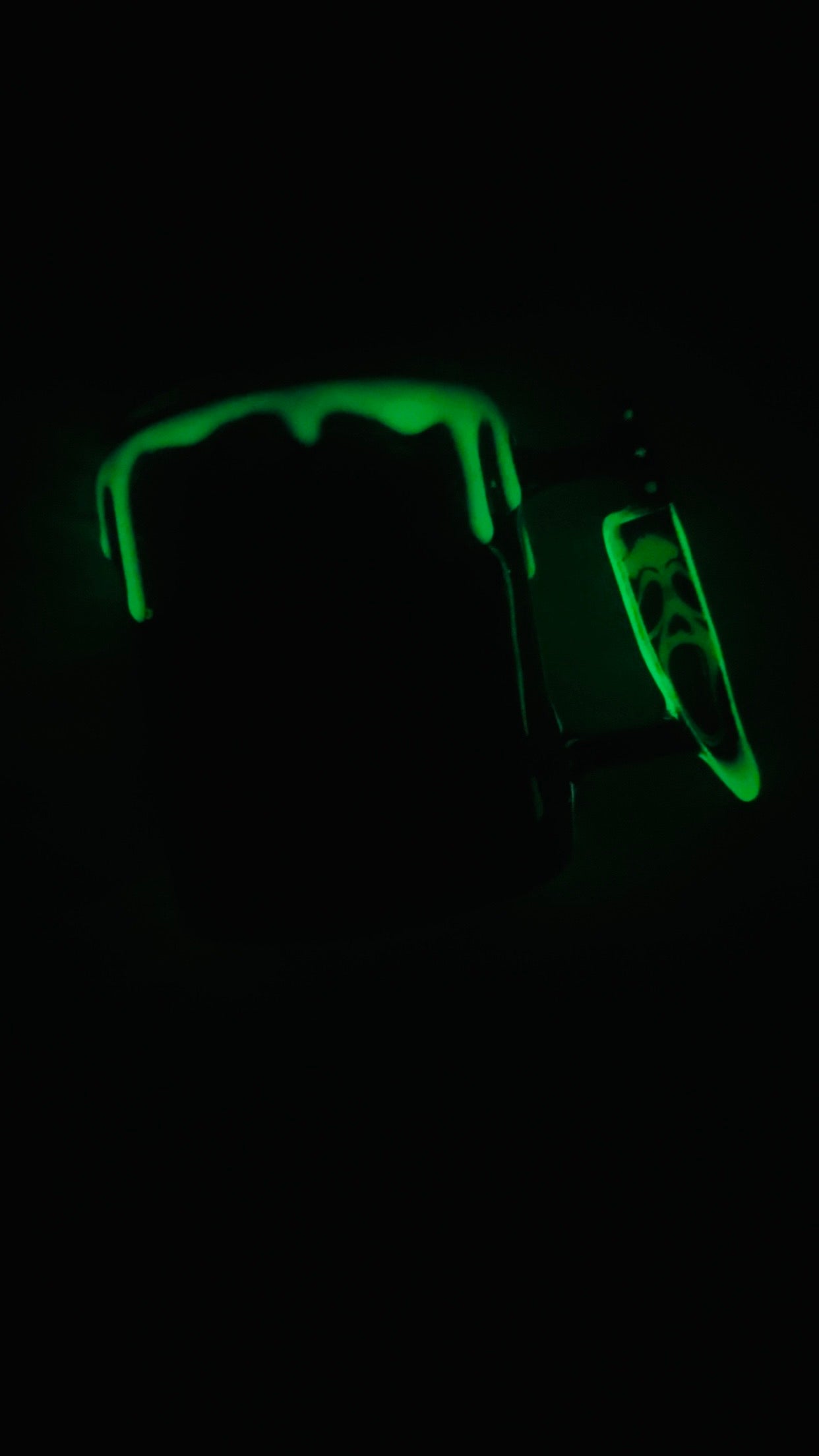 RTS {ST AB w Mini Knife Handle, GLOW Drip & SnowGlobe Bottom} 12oz Mug
