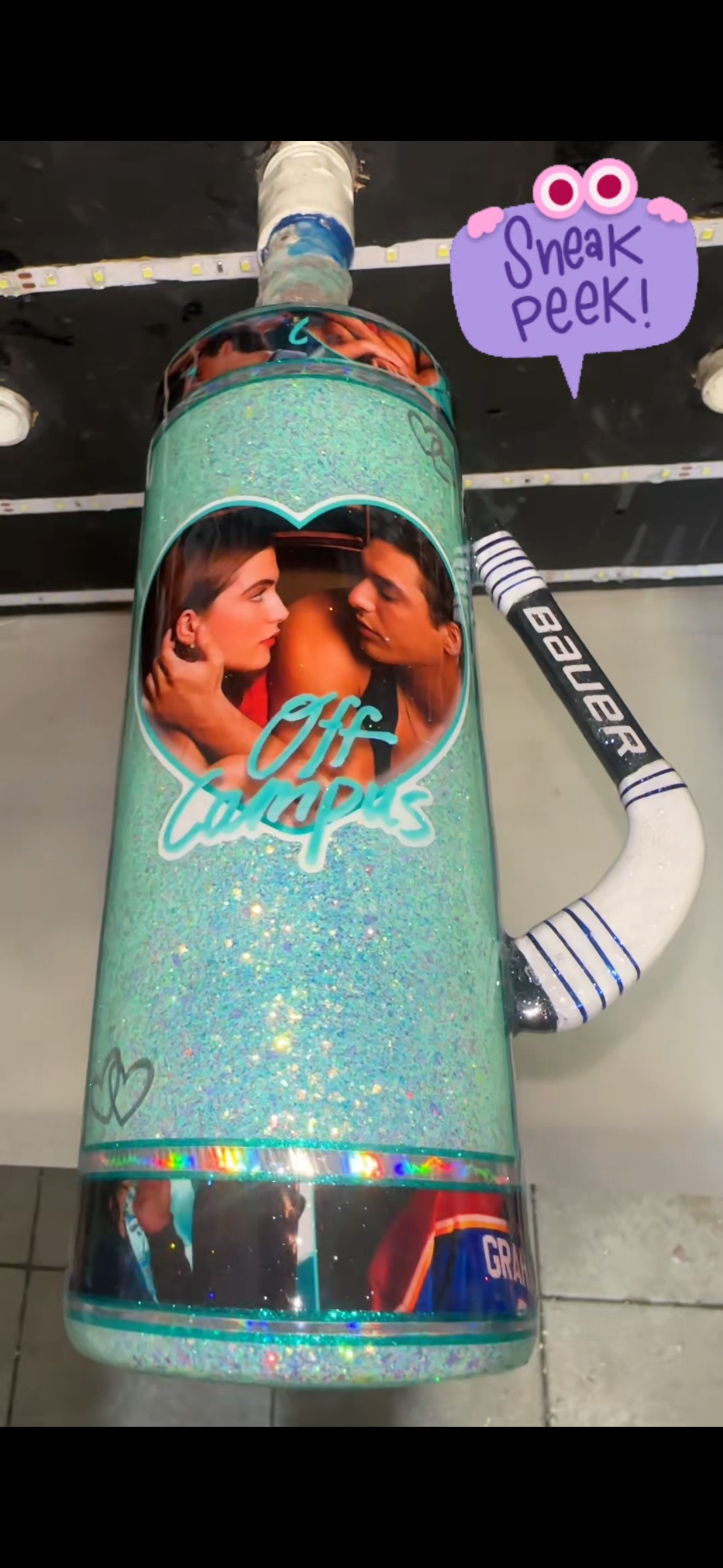 MTO {Off Campus with Hockey Stick Handle} Select Your Tumbler Style