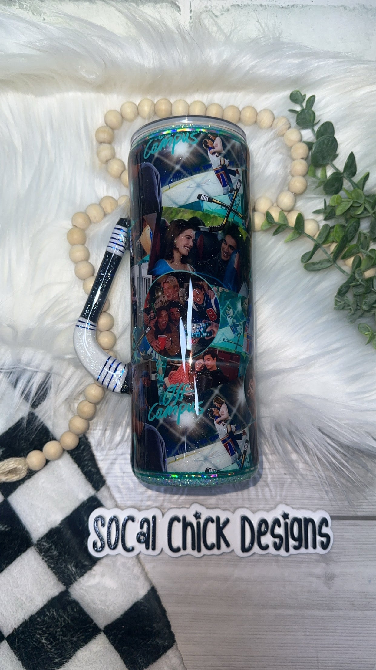 MTO {Off Campus with Hockey Stick Handle} Select Your Tumbler Style