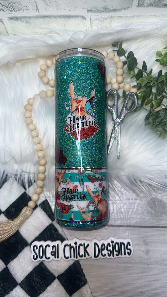 RTS {Hair Hustler with Scissors Element} 30oz Skinny