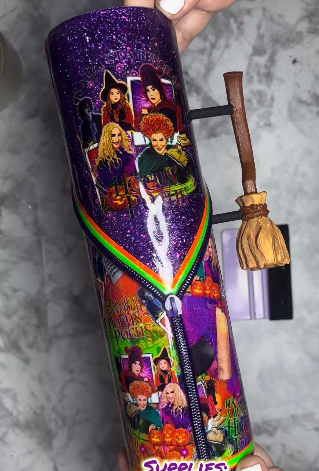 RTS {It's Just A Bunch Of H P, Zipper & Charm, Broom Handle, SnowGlobe Bottom & Drip} 32oz Skinny