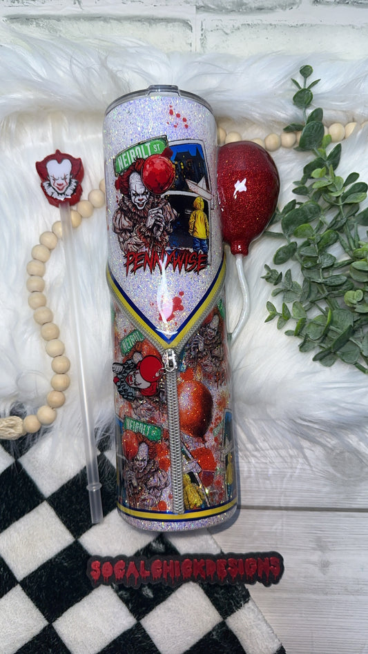 RTS {Penny Polaroid, Zipper & Charm, Balloon Element, & SnowGlobe Bottom} 32oz Skinny