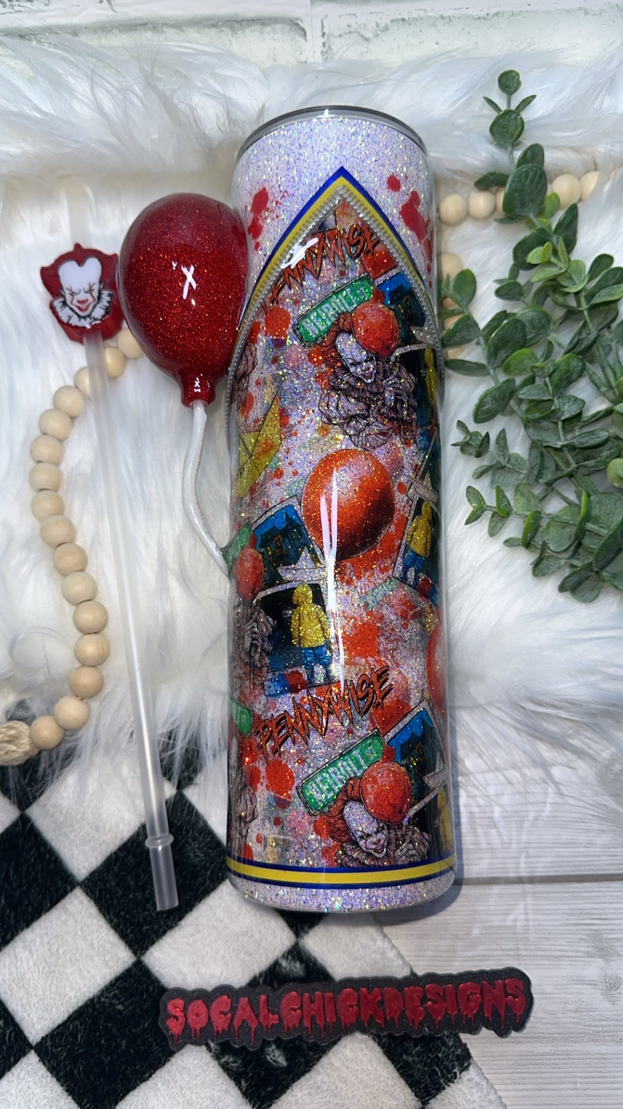 RTS {Penny Polaroid, Zipper & Charm, Balloon Element, & SnowGlobe Bottom} 32oz Skinny