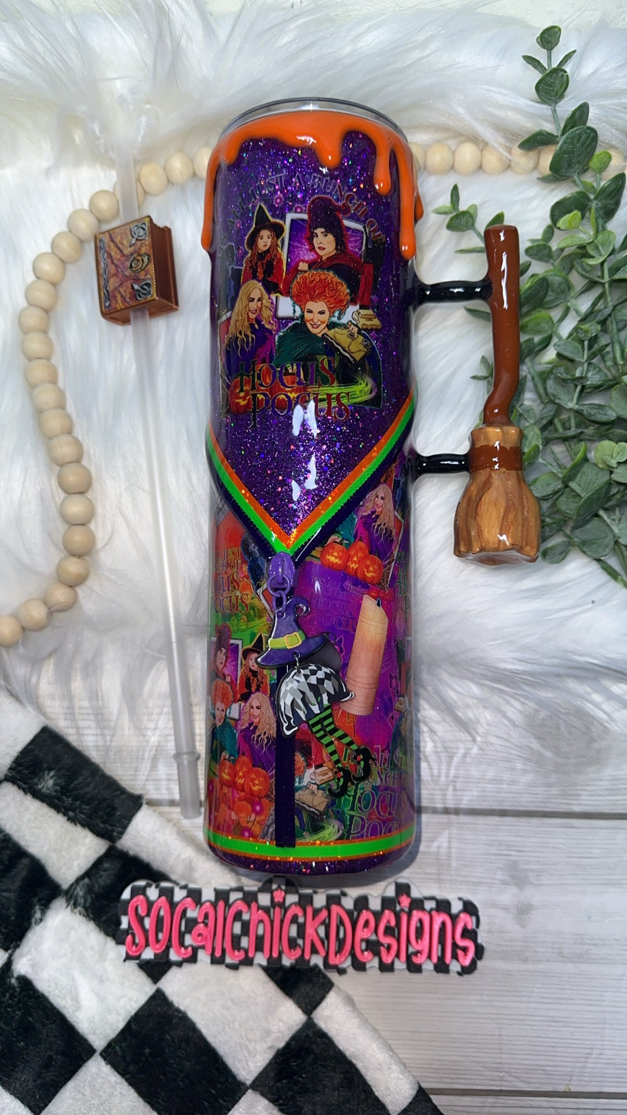 MTO {It's Just A Bunch Of H P, Zipper & Charm, Broom Handle, SnowGlobe Bottom & Drip} Select Your Tumbler Style