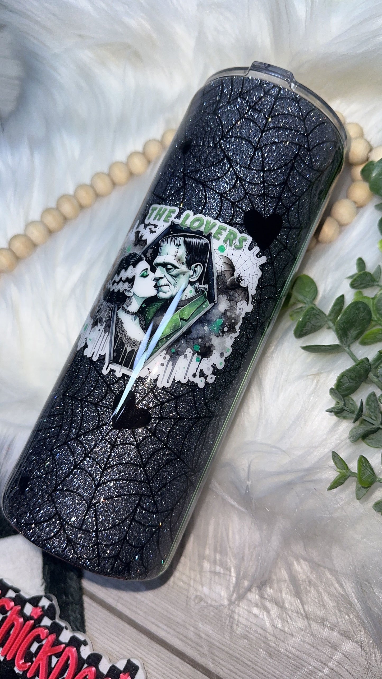 RTS {The Lovers with Snow Globe Bottom} 24oz Skinny