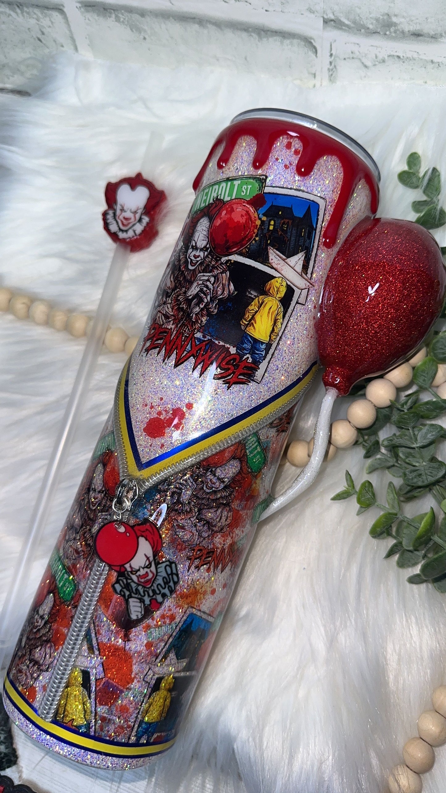 RTS {Penny Polaroid, Zipper & Charm, Balloon Element, SnowGlobe Bottom & Drip} 32oz Skinny