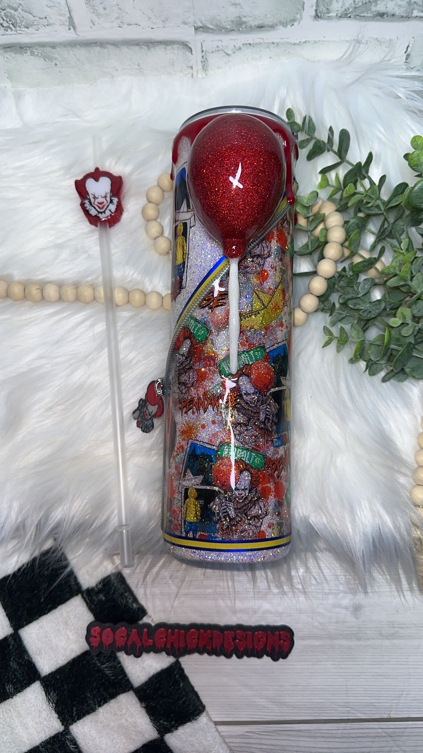 RTS {Penny Polaroid, Zipper & Charm, Balloon Element, SnowGlobe Bottom & Drip} 32oz Skinny